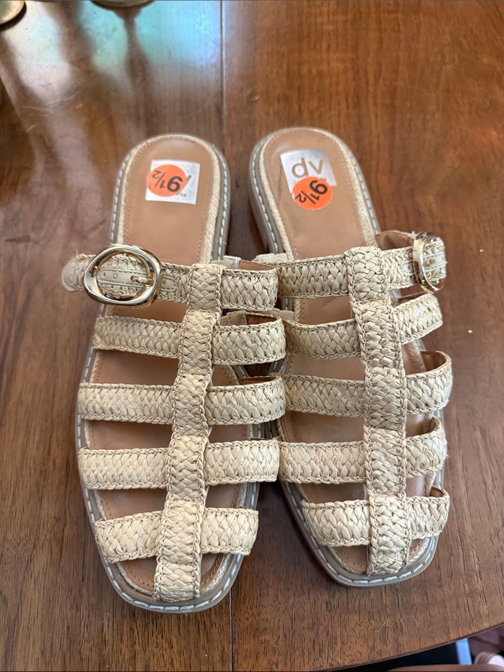 dv by Dolce Vita Falcun Raffia Braided Slide Sandals